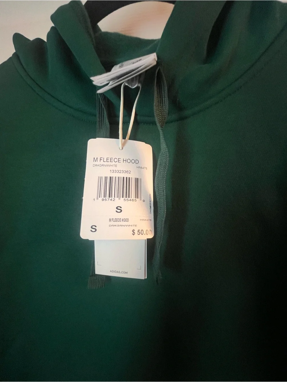 adidas Men's Green Crewneck Hoodie Sweatshirt